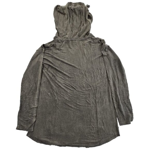 New Mono B Hoodie Women's Large Brown Long Sleeve Raw Grunge Street MSRP $68 - Picture 2 of 13